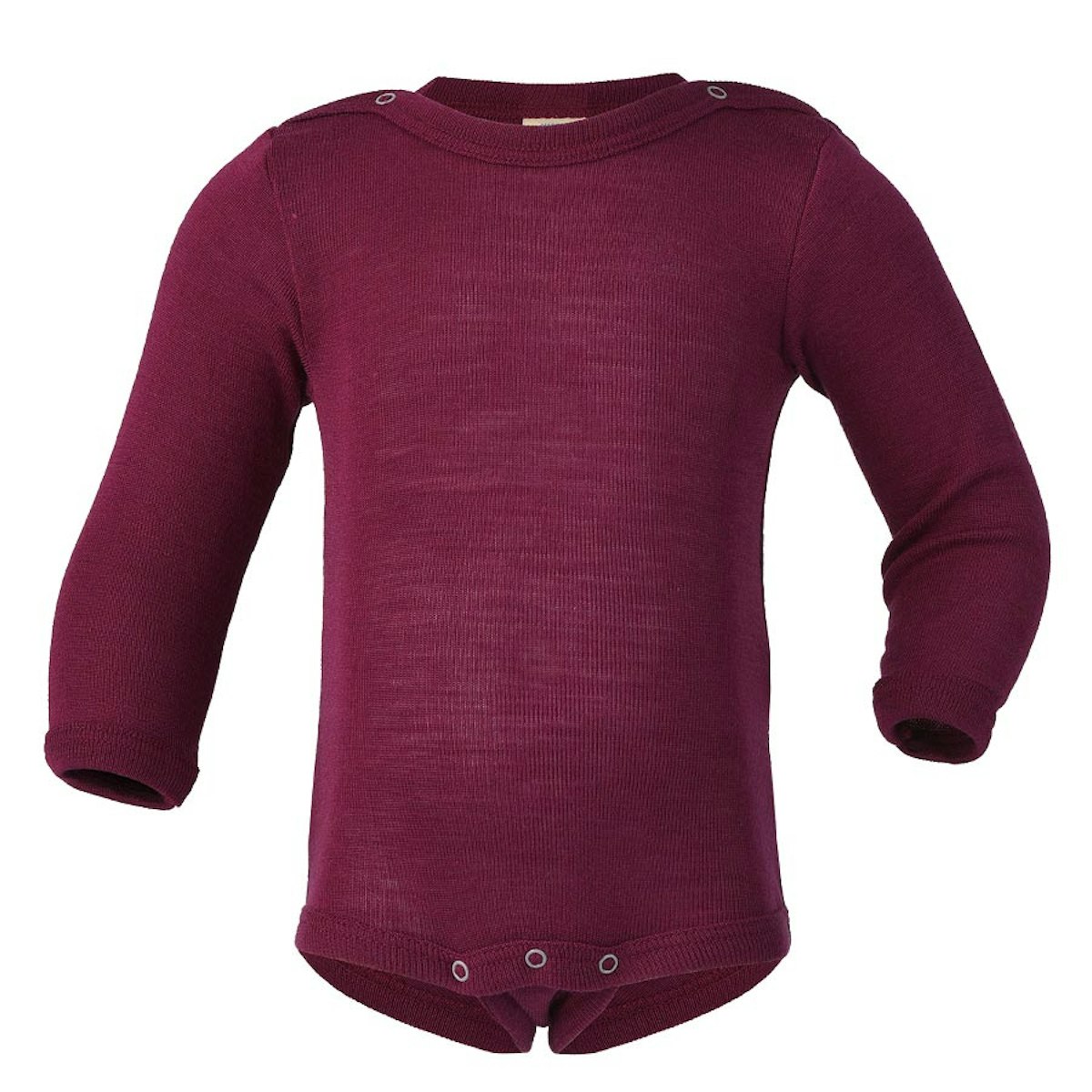 Wolle Seide Body langarm Druckknöpfe beere 98/104