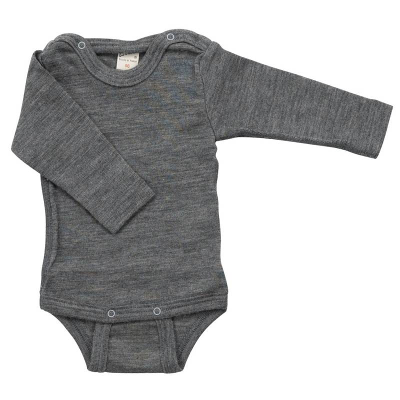 Wolle Seide Body langarm hellgrau 68 Wolle Seide Body langarm hellgrau 68