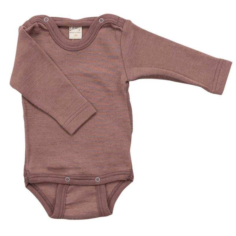 Wolle Seide Body langarm mauve 98