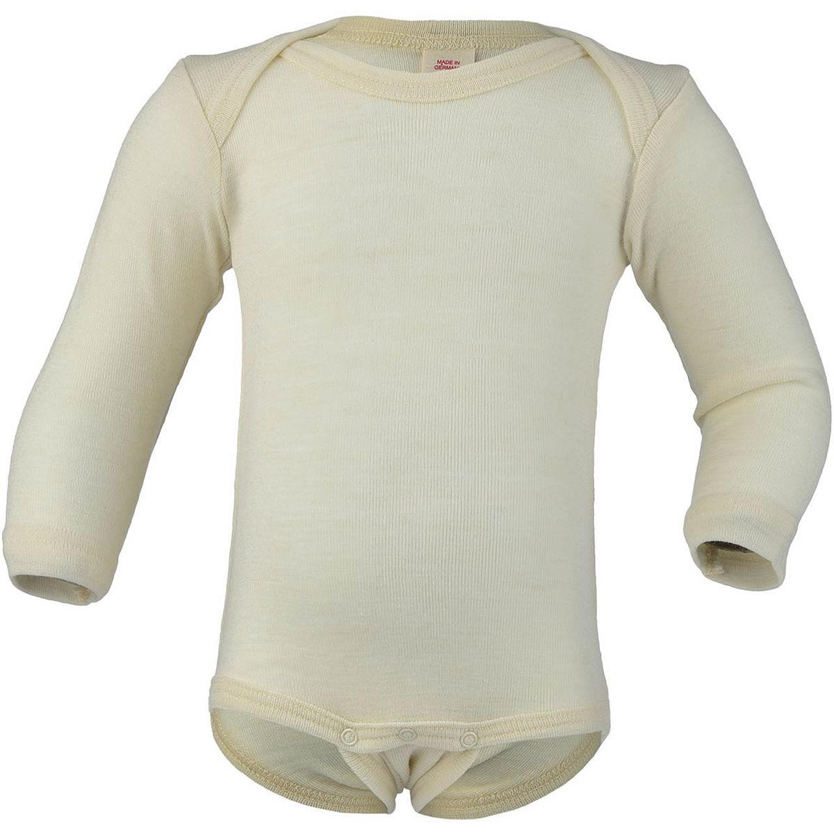 Wolle Seide Body langarm natur schlupf 62/68