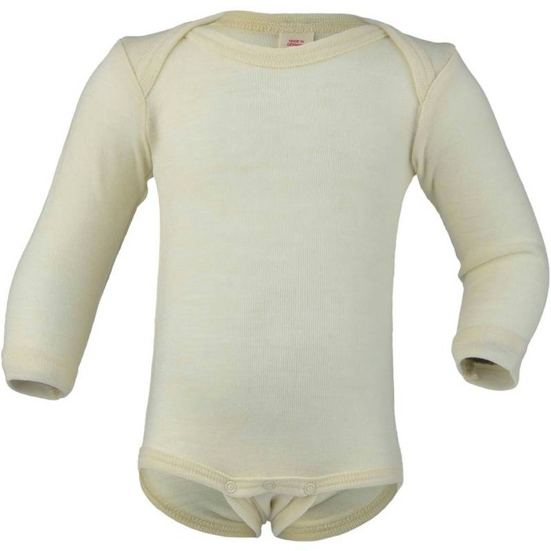 Wolle Seide Body langarm natur schlupf 98/104