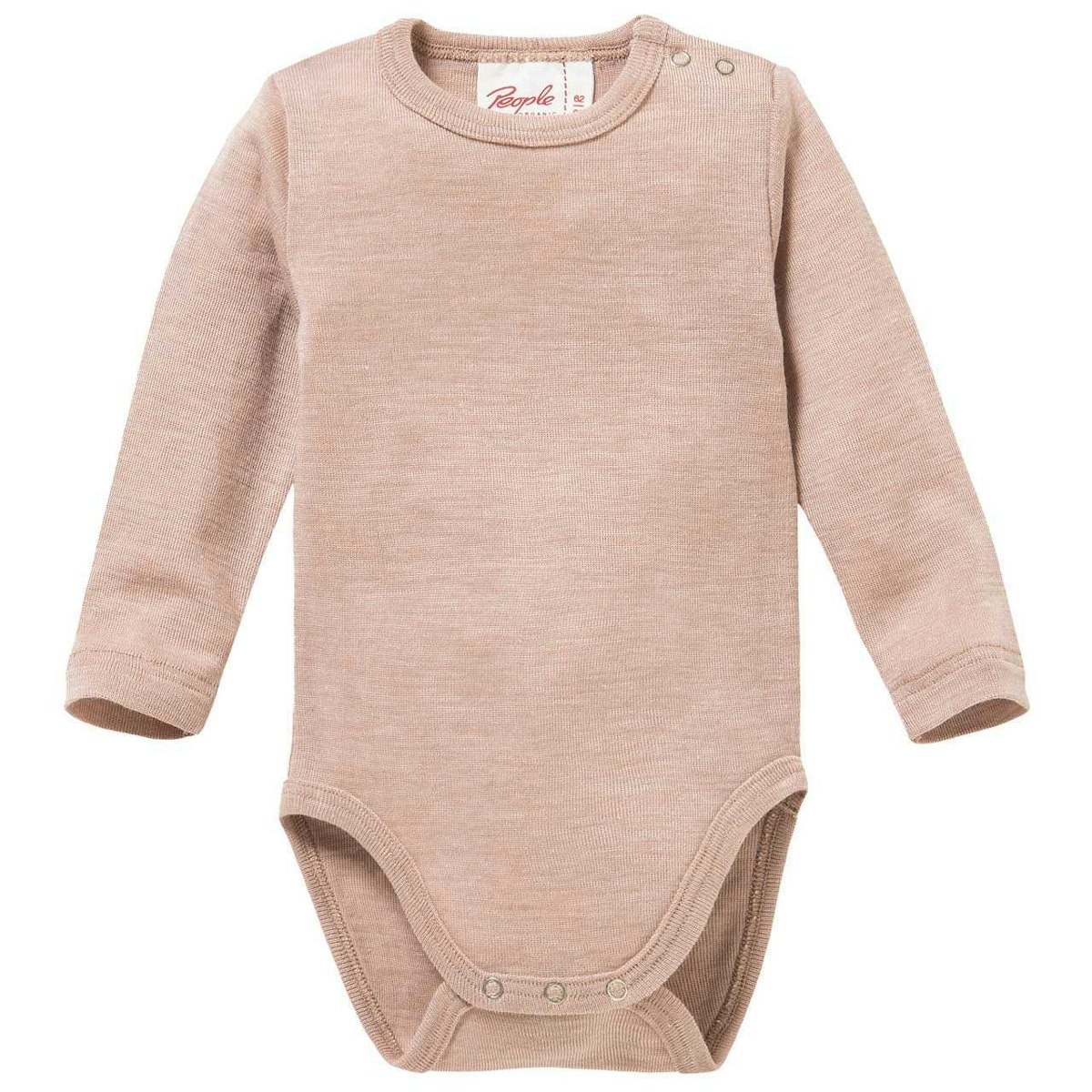 Wolle Seide Body langarm rose 74/80