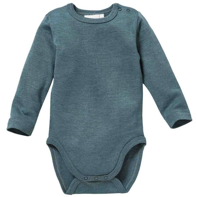 Wolle Seide Body langarm smaragdgrün 50/56