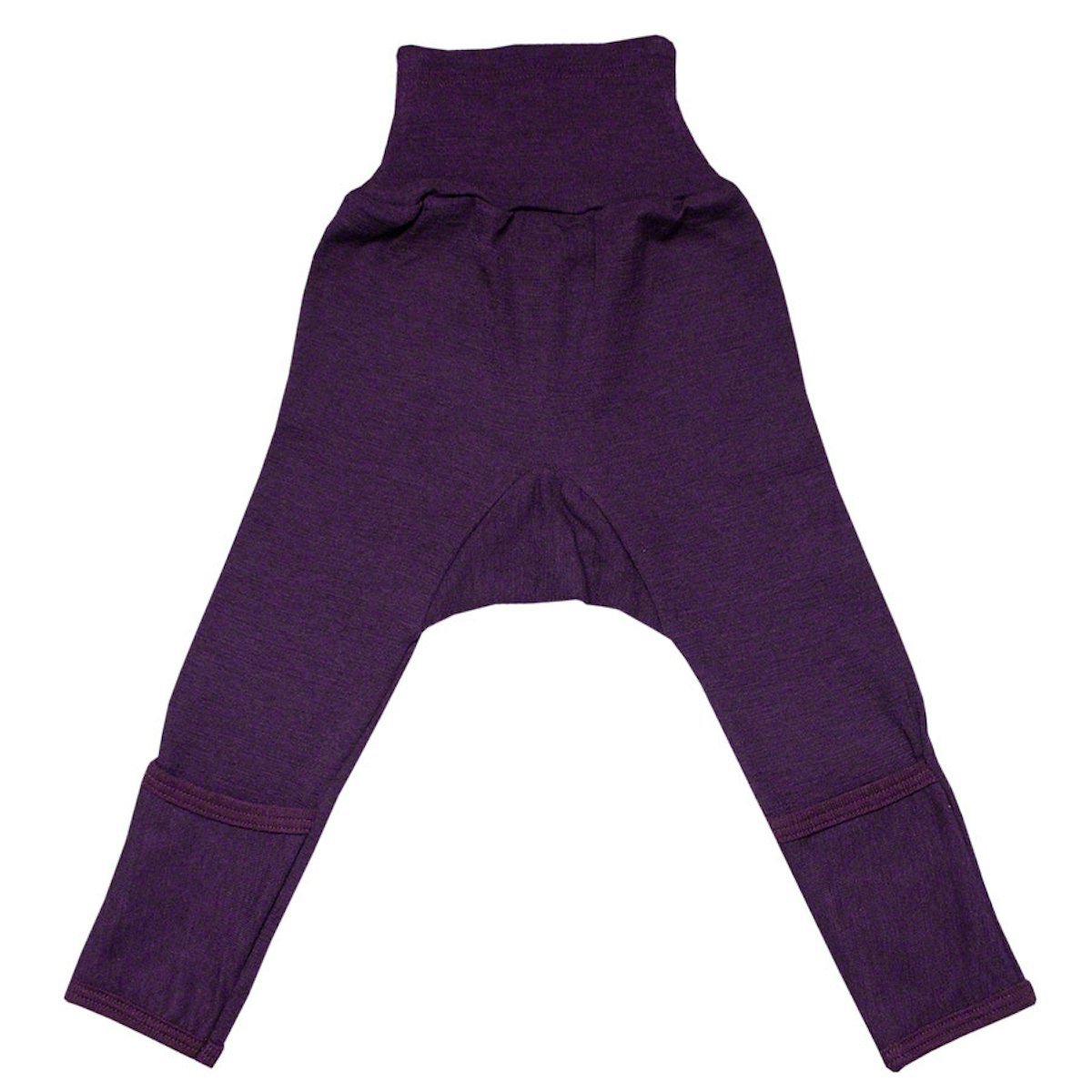 Wolle Seide Hose Bündchen lila 86/92