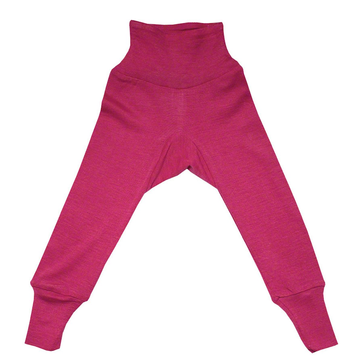 Wolle Seide Hose Bündchen pink 74/80
