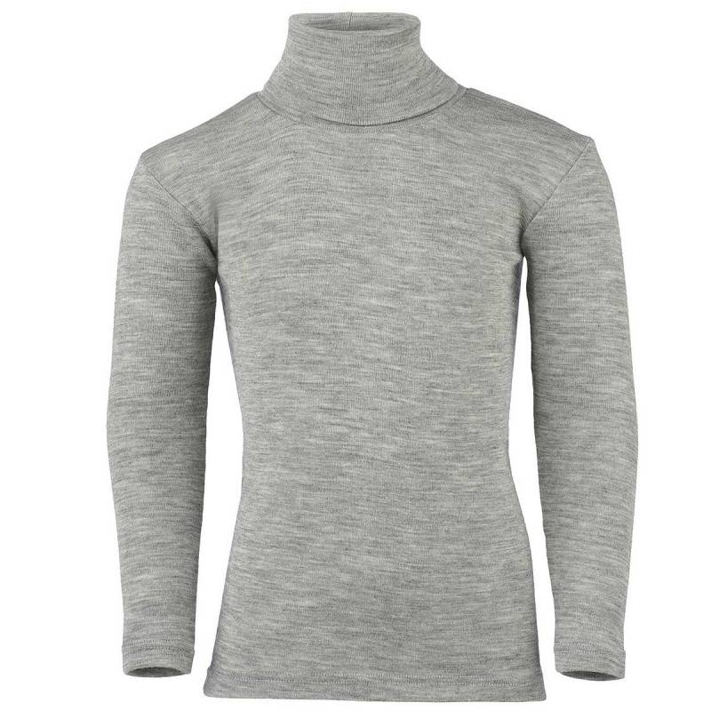 Wolle Seide Kinder Rollkragen Shirt langem hellgrau 116 Wolle Seide Kinder Rollkragen Shirt langem hellgrau 116