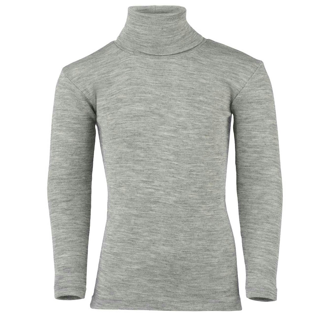Wolle Seide Kinder Rollkragen Shirt langem hellgrau 140 Wolle Seide Kinder Rollkragen Shirt langem hellgrau 140