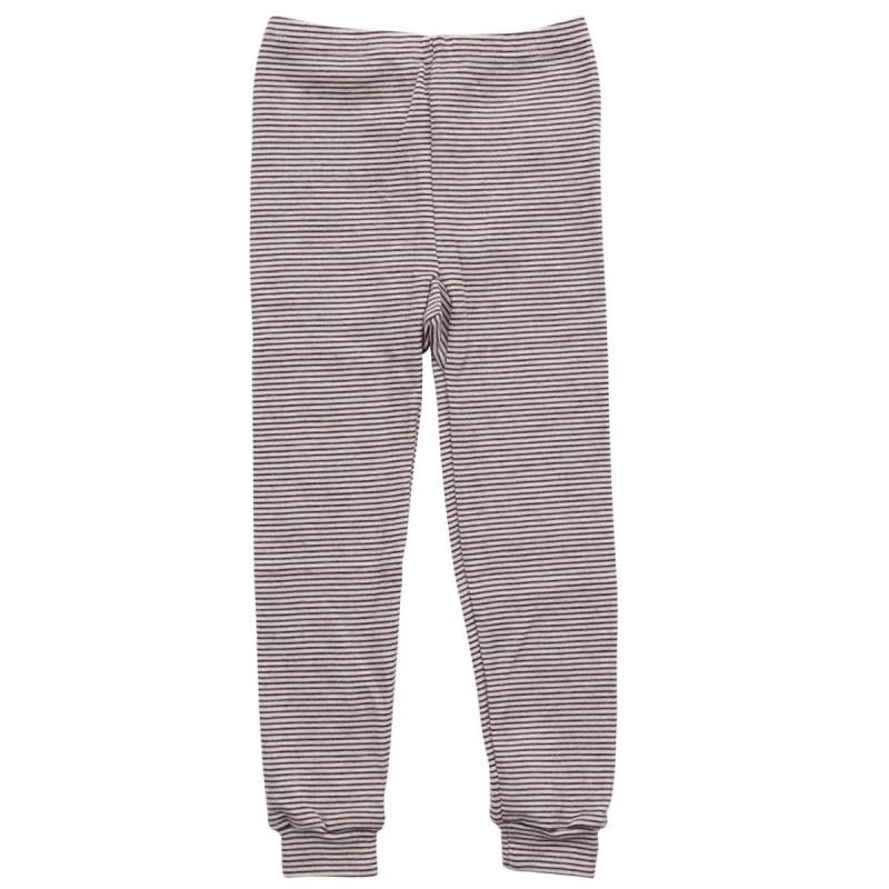 Wolle Seide Leggings Bündchen beere gestreift 140