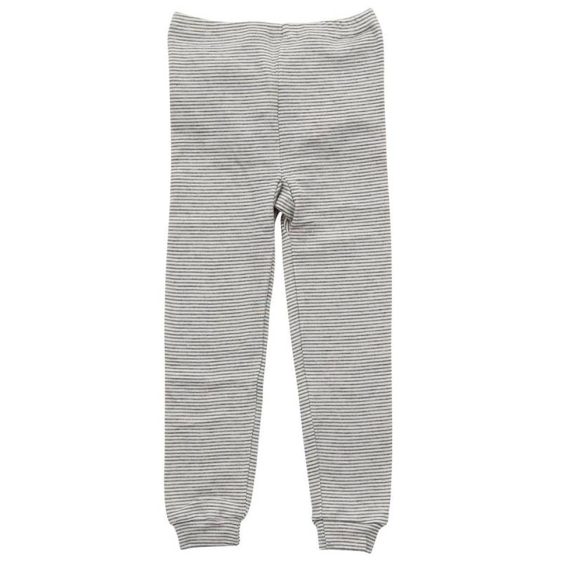 Wolle Seide Leggings Bündchen grau gestreift 104 Wolle Seide Leggings Bündchen grau gestreift 104