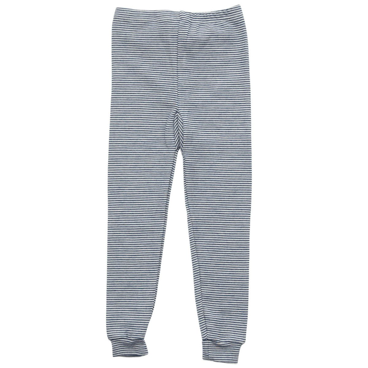 Wolle Seide Leggings Bündchen marine gestreift 116