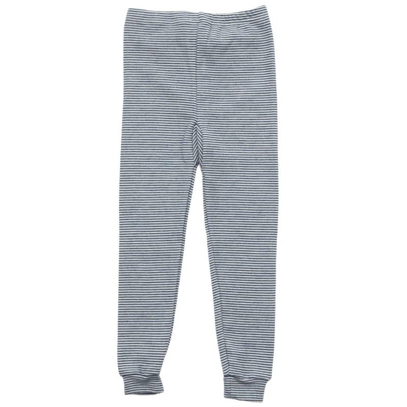 Wolle Seide Leggings Bündchen marine gestreift 116