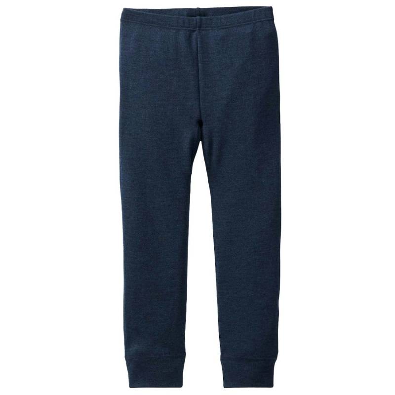 Wolle Seide Leggings dunkelblau 98
