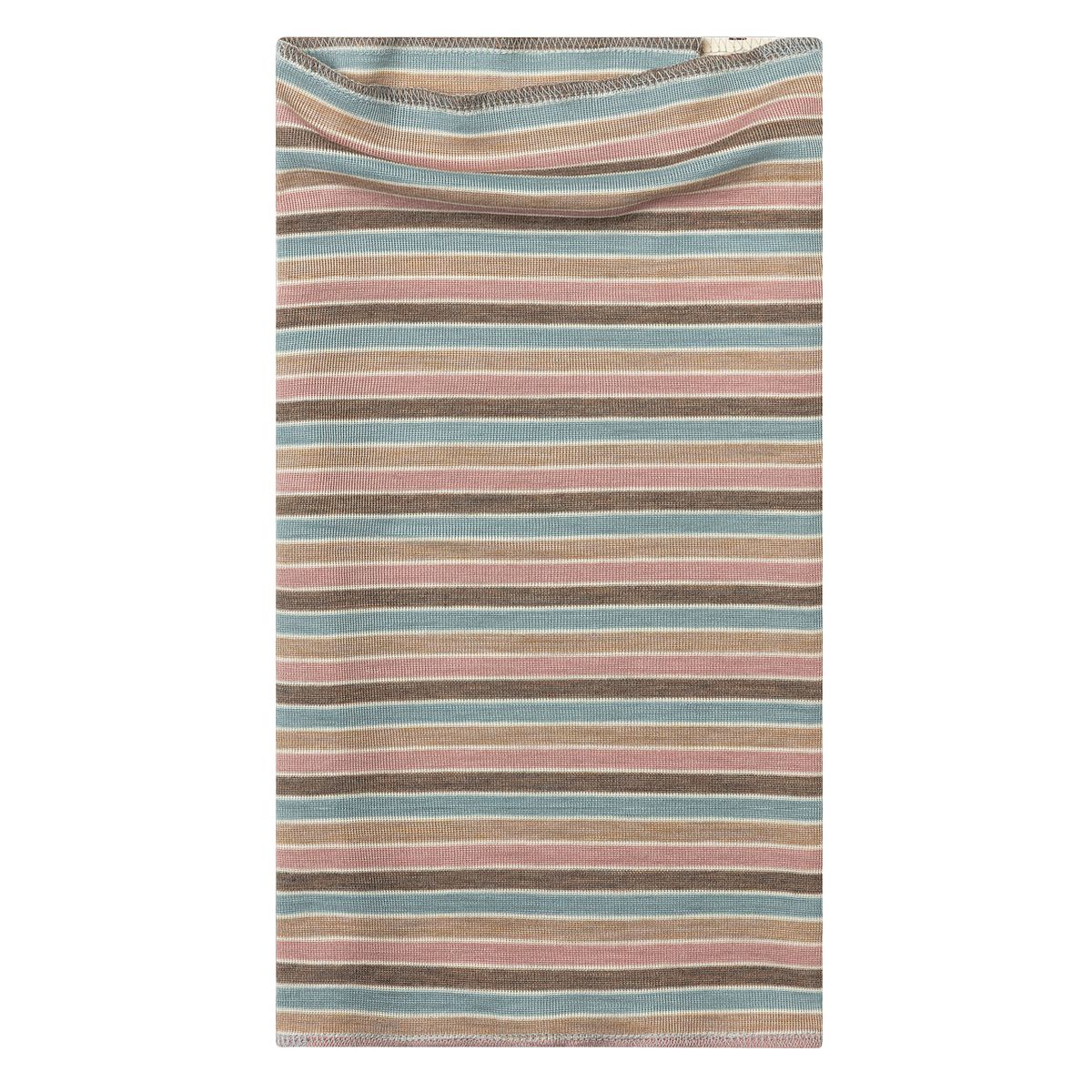 Wolle Seide Schlauchschal geringelt Pastell