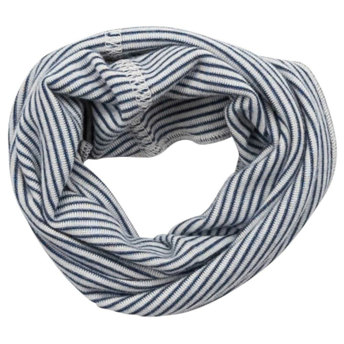 Wolle Seide Schlauchschal marine-natur 104/110