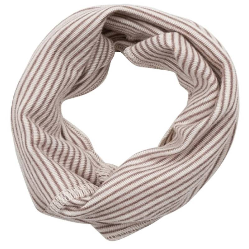 Wolle Seide Schlauchschal mauve-natur 104/110