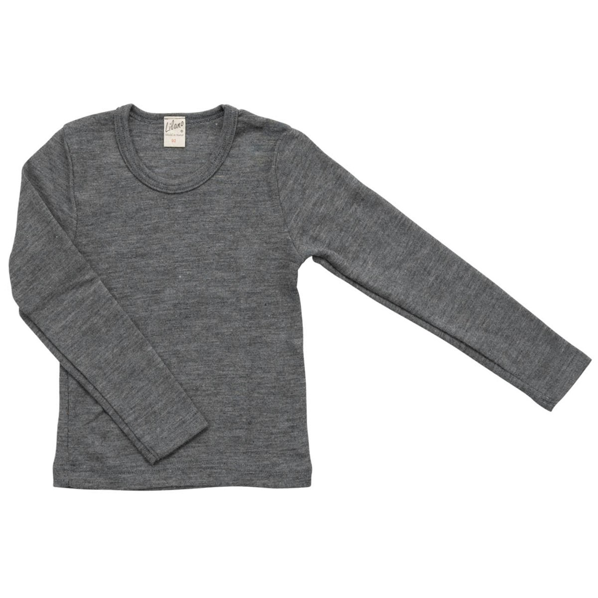 Wolle Seide Shirt atmungsaktiv grau 140