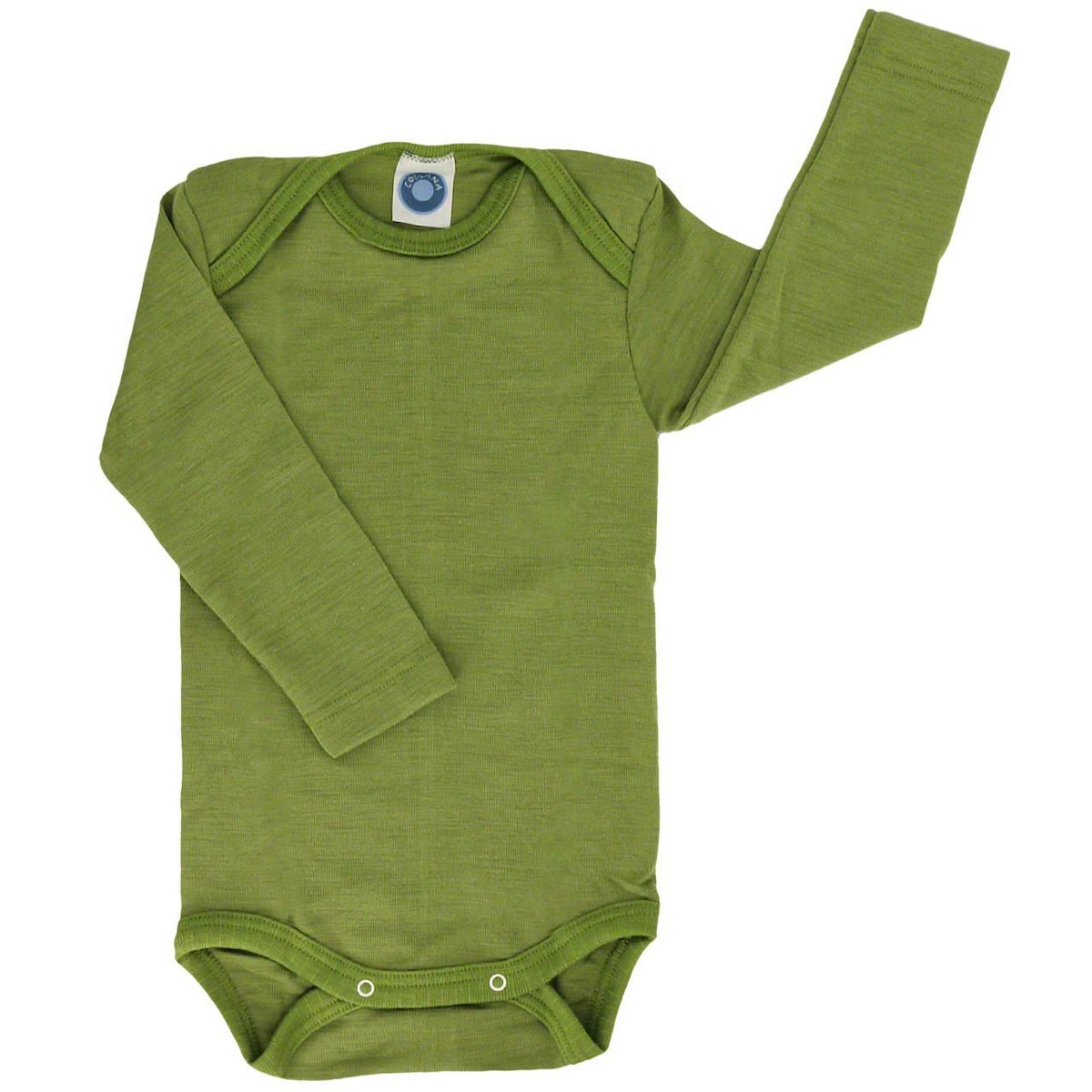 Wolle Seide atmungsaktiver Body Wolle Seide grün 74/80