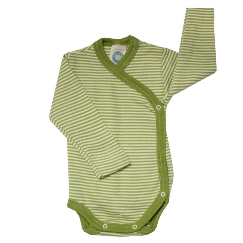 Wolle Seide atmungsaktiver Wickelbody 50/56