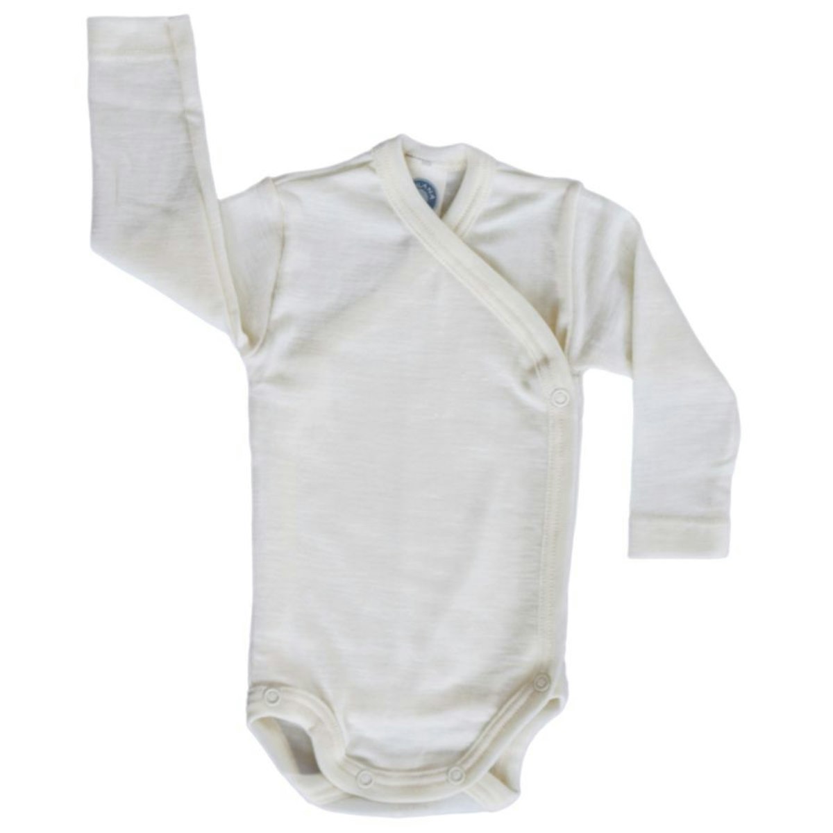 Wolle Seide ungefärbter Wickelbody von Cosilana 62/68