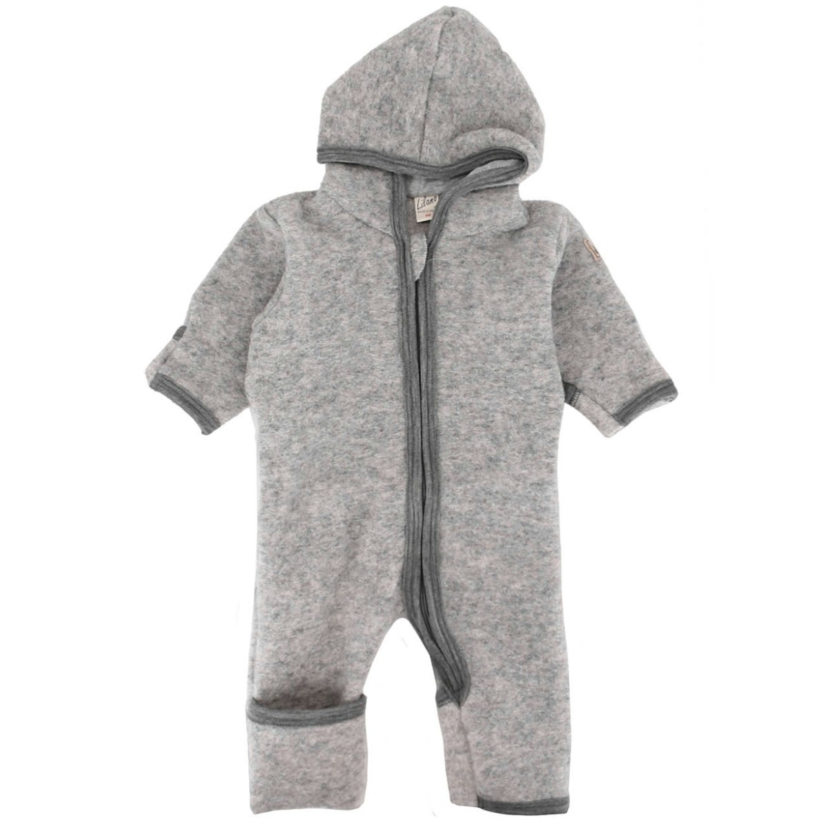 Wollfilz Overall innen Baumwolle grau 74