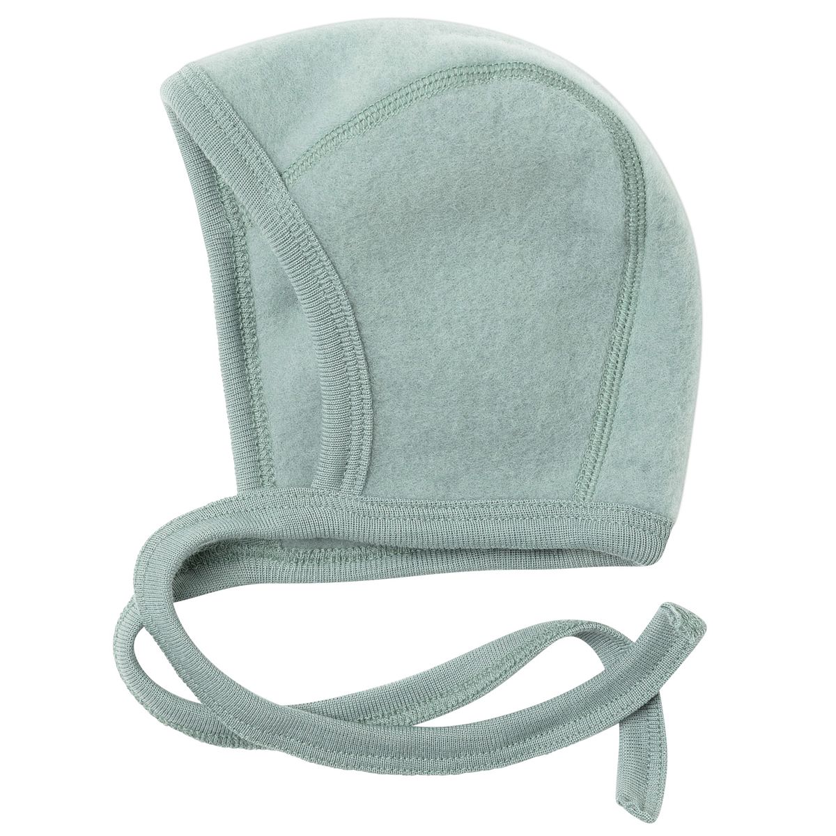 Wollfleece Babymütze bergblau 62/68