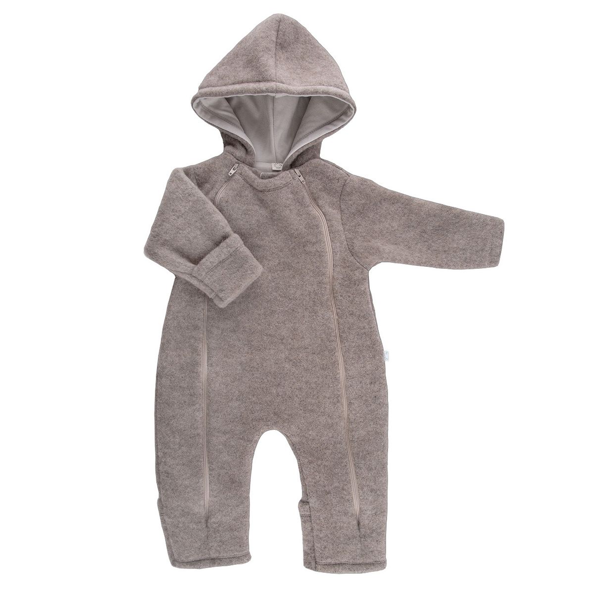 Wollfleece Overall Baby sand-melang 44