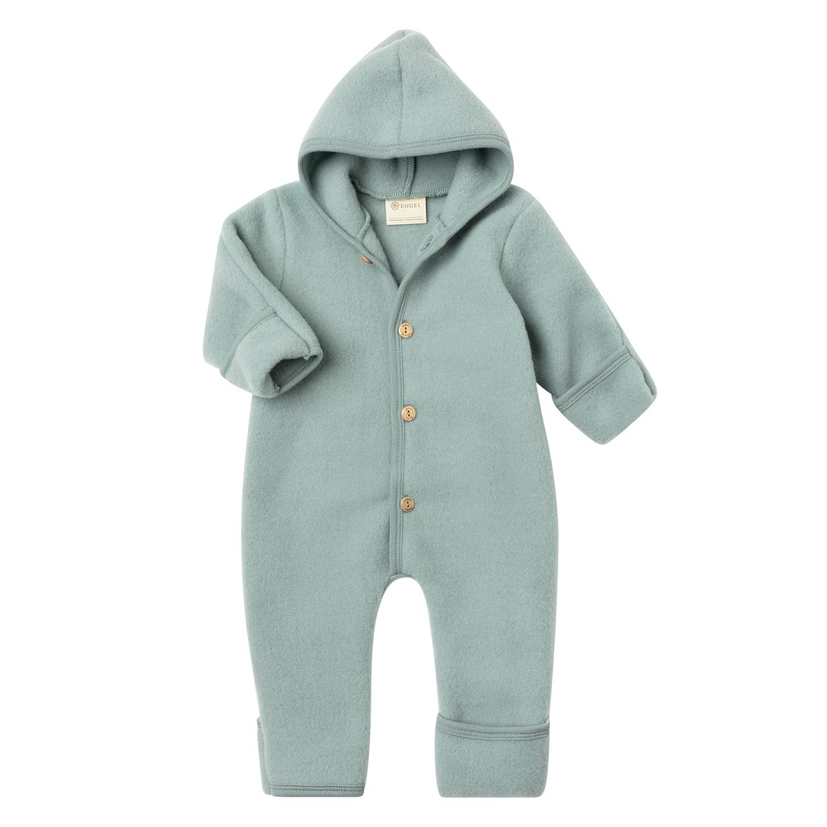 Wollfleece Overall mit Knöpfen bergblau 62/68