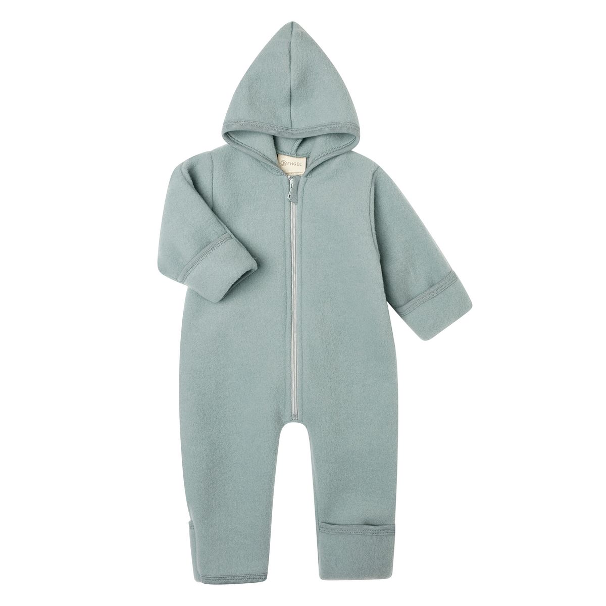 Wollfleece Overall mit Reißverschluss bergblau 62/68
