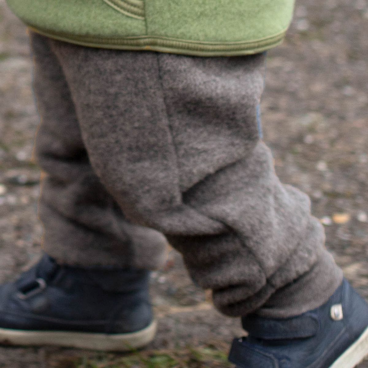 Wollwalk Hose grau 110/116