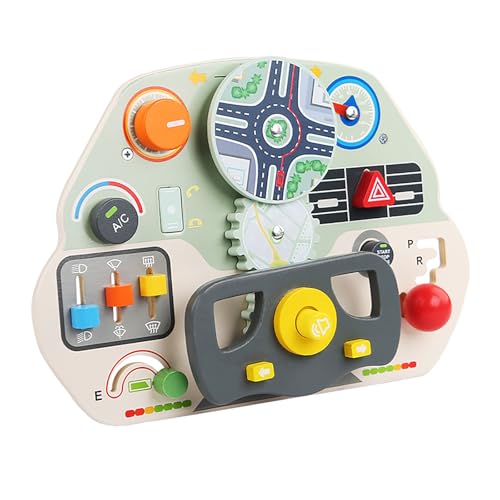 Quvanhqjzy Busy Board Montessori Spielzeug Simuliertem Lenkrad, Lenkrad Kinder Activity Board, Motorikspielzeug Busy Board ab 1 2 3 Jahre, Geschenk für Baby Jungen Mädchen Quvanhqjzy Busy Board Montessori Spielzeug Simuliertem Lenkrad, Lenkrad Kinder Activity Board, Motorikspielzeug Busy Board ab 1 2 3 Jahre, Geschenk für Baby Jungen Mädchen von Quvanhqjzy