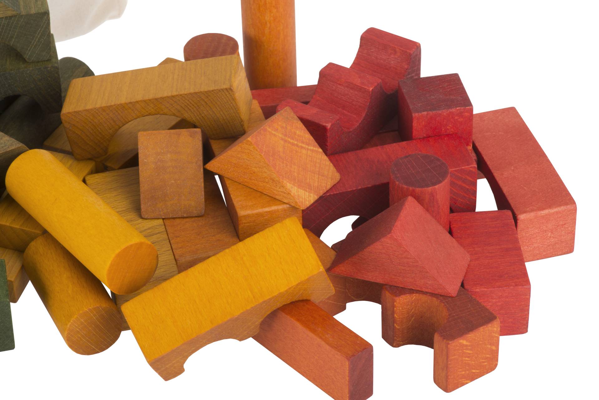 Wooden Story - Bausteine 100T. rainbow im Sack