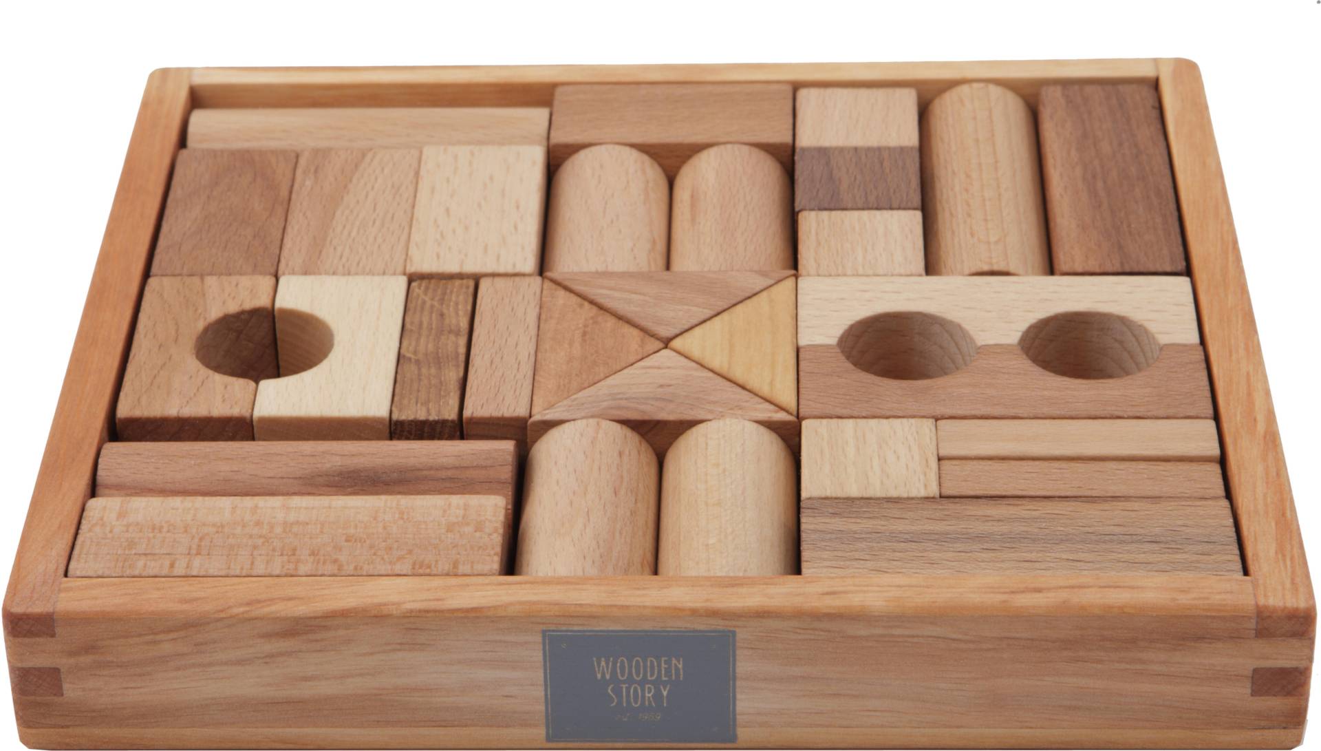 Wooden Story - Bausteine 30T. natural Blocks Wooden Story - Bausteine 30T. natural Blocks
