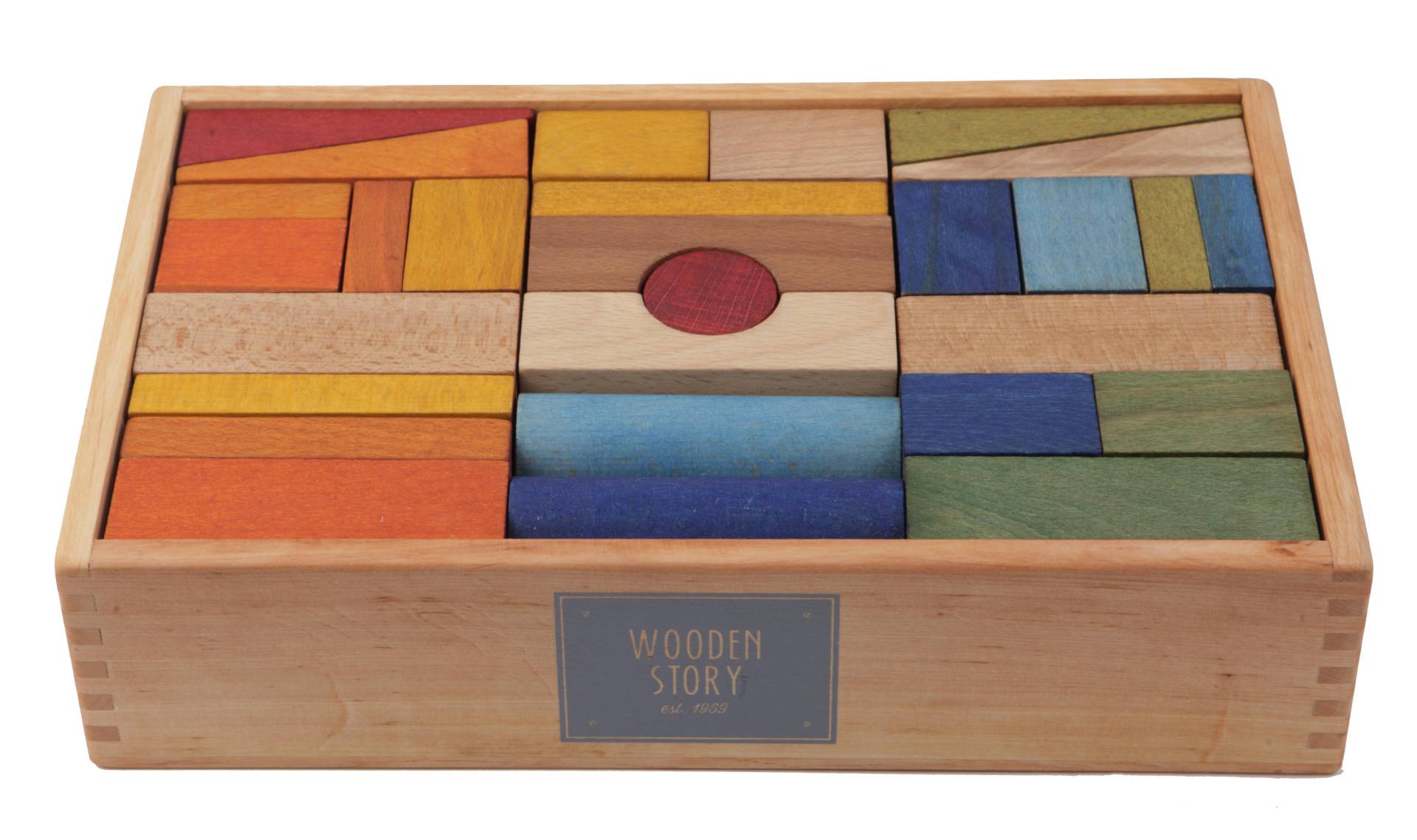 Wooden Story - Bausteine XL 63T. rainbow Blocks