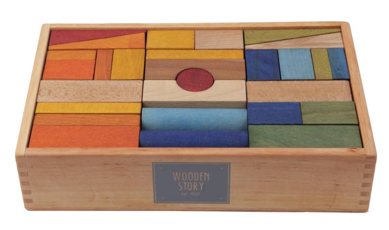 Wooden Story - Bausteine XL 63T. rainbow Blocks