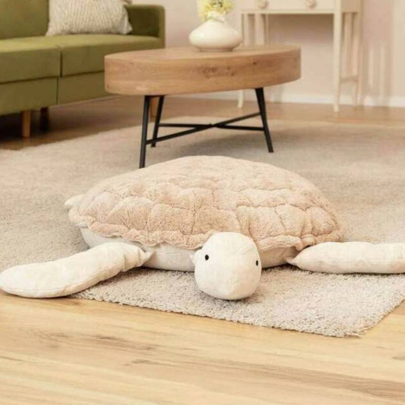 XXL Kuscheltier Schildkröte 107 x 91 cm beige XXL Kuscheltier Schildkröte 107 x 91 cm beige