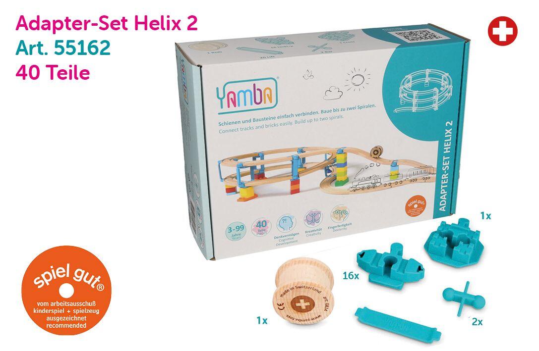 Yamba - Yamba Holzschienen Adapter-Set Helix 2 - 40-teilig