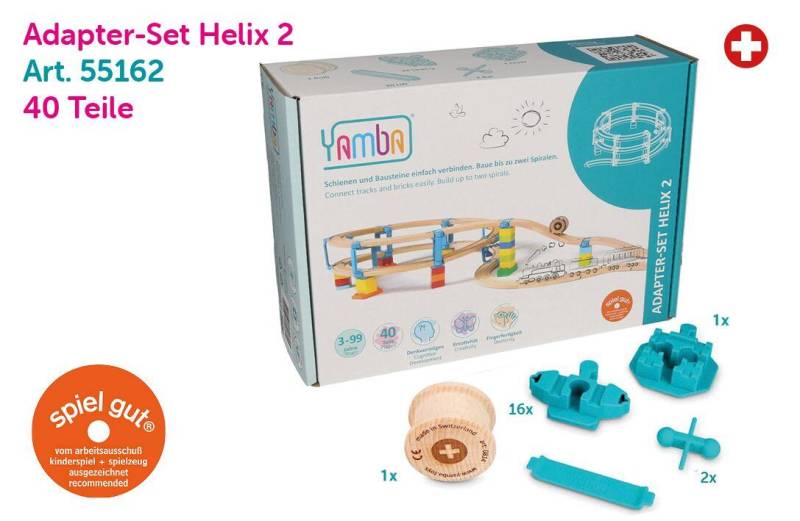 Yamba - Yamba Holzschienen Adapter-Set Helix 2 - 40-teilig