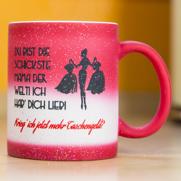 Zaubertasse Glitzer