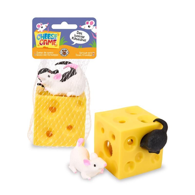 Zieh- & Steckspiel CHEESE GAME Anti-Stress 4,5x4,5x4,5cm Spielzeug + Gadgets