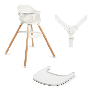 Ziza™ Hochstuhl mit Gurt + Tablett Vanilla von Ziza