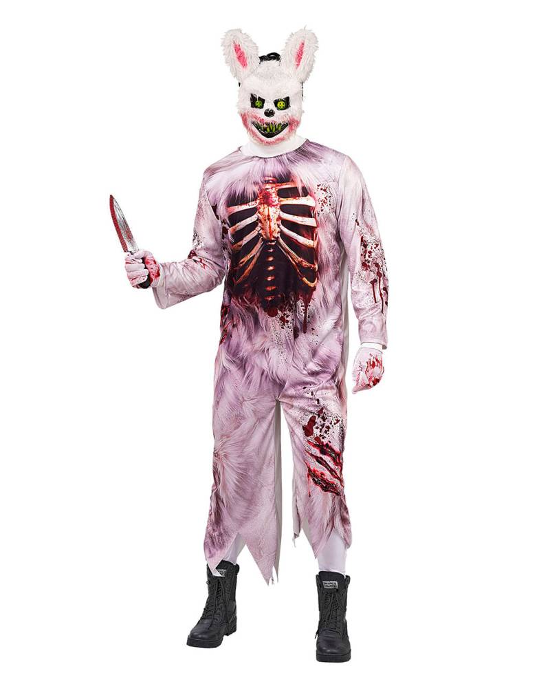 Zombie Bunny Herren Kostüm-Overall mit Maske Zombie Bunny Herren Kostüm-Overall mit Maske