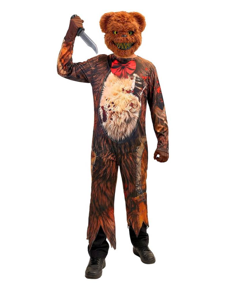Zombie Teddy Kinder Kostüm-Overall mit Maske Zombie Teddy Kinder Kostüm-Overall mit Maske