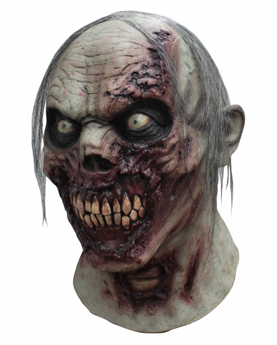 Zombie Vollmaske mit Haaren