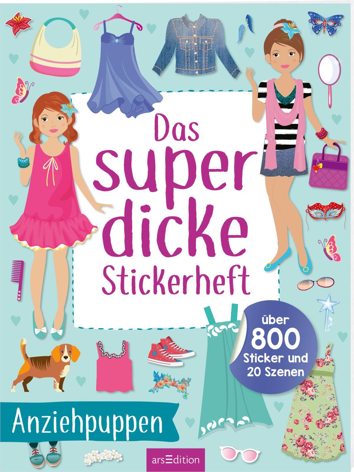 arsEdition - Das superdicke Stickerheft – Anziehpuppen