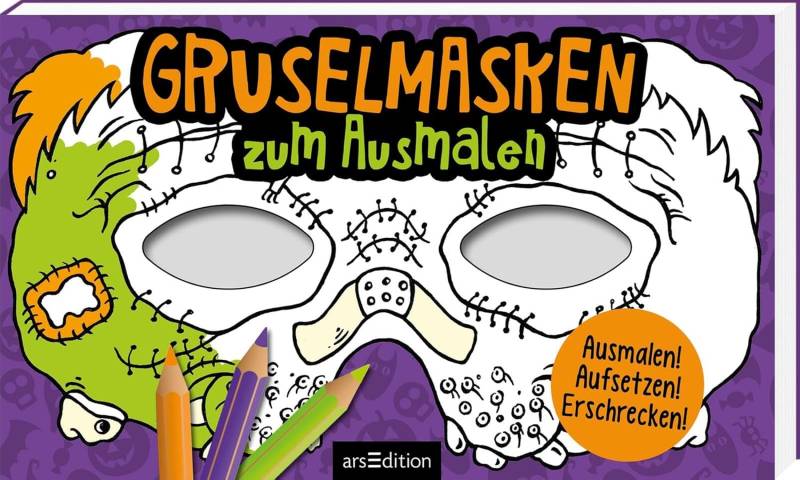 arsEdition - Gruselmasken zum Ausmalen