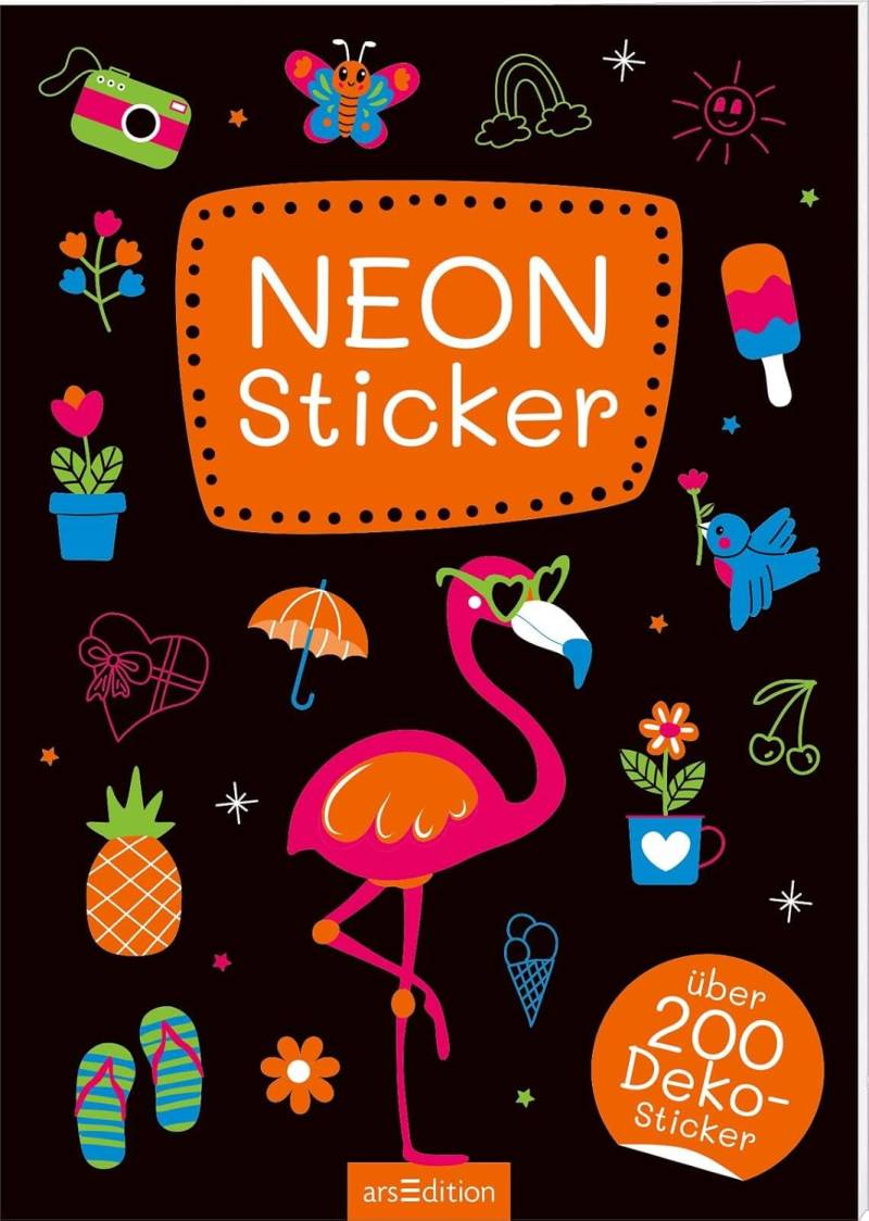 arsEdition - Neon Sticker, Flamingo - orange