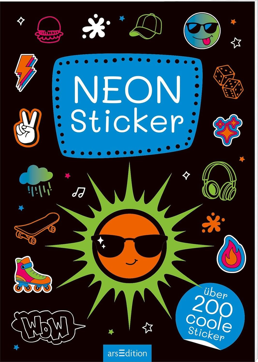 arsEdition - Neon Sticker, Sonne - blau arsEdition - Neon Sticker, Sonne - blau