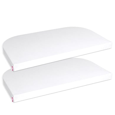 babybay® Jersey-Spannbetttuch Deluxe Doppelpack passend für Modell Maxi, Midi, Boxspring, Comfort und Comfort Plus, weiß von babybay