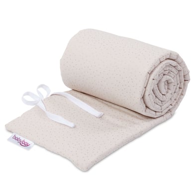 babybay® Nestchen Organic Cotton Royal passend für Modell Original beige Glitzerpunkte gold von babybay