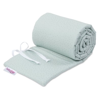 babybay® Nestchen passend für Modell Maxi, Boxspring, Comfort und Comfort Plus mint Glitzerpunkte gold von babybay
